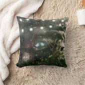 ラブバード+松の木の素朴ナイトライトカスタム クッション (ブランケット)