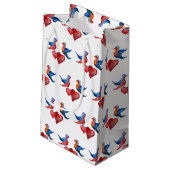 ラブバード、水彩鳥抱き枕 スモールペーパーバッグ (裏面アングル)
