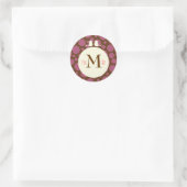 ラブバード(水玉模様)結婚式の引き出物シール/シール ラウンドシール (バッグ)