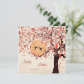 ラブバード-秋の結婚式 招待状 (スタンド正面)