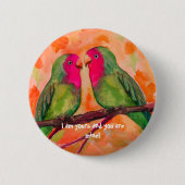 ラブバード 缶バッジ (正面)
