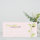 ラブバード(赤面ピンク) 招待状 (スタンド正面)