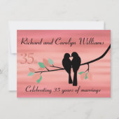 ラブバード 35周年記念お祝い 招待状 (正面)