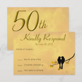 ラブバード 50周年返信カード 出欠カード (正面/裏面)