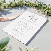 ラブバード"R"モノグラムフォイル結婚式招待状 箔招待状