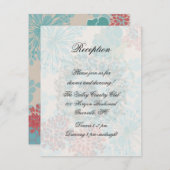 ラブバードonフローラリース披露宴カード 招待状 (正面/裏面)