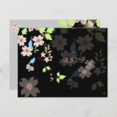 ラブバードRSVPには5x7招待状が必要 出欠カード (正面/裏面)