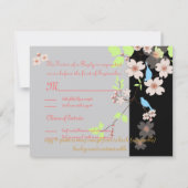 ラブバードRSVPには5x7招待状が必要 出欠カード (裏面)