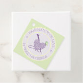 ラブパステルハート糸繊維ラベルで手作り フェイバータグ (インサイチュ)