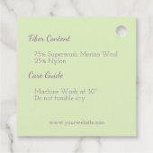 ラブパステルハート糸繊維ラベルで手作り フェイバータグ (裏面)