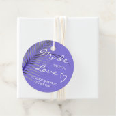 ラブパステル葉薄紫パープルで作られたトロピカルホテル フェイバータグ (インサイチュ)