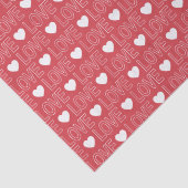 ラブパターンティッシュペーパー – 白アウトライン 薄葉紙 (詳細)