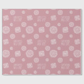 ラブパターンラッピング紙 ラッピングペーパー (フラット)