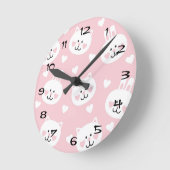 ラブパターン2 ラウンド壁時計 (傾斜)