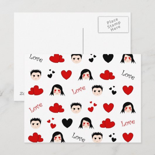 ラブパターン – はがき (正面/裏面)