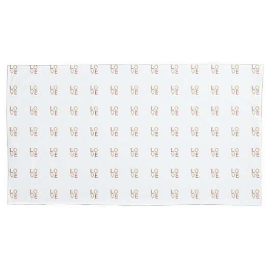 ラブパターン 枕カバー (正面左)