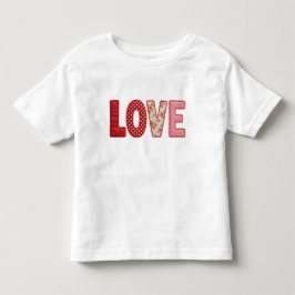 ラブパッチワークキルティングPNGテキスタイルソーイングデザイン トドラーTシャツ