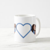 ラブパパオヤジーンブルーハート写真コラージュ コーヒーマグカップ (正面右)