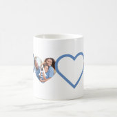ラブパパオヤジーンブルーハート写真コラージュ コーヒーマグカップ (中央)