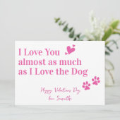 ラブパピおもしろいドッグバレンタインデー シーズンカード (スタンド正面)