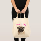 ラブパピードッグキャンバススーパーティーバッグ トートバッグ (正面(商品))