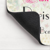 ラブパリとエッフェルタワーオンヴィンテージパターン マウスパッド (コーナー)