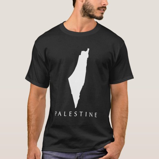 ラブパレスチナの地図 Tシャツ (正面)