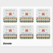 ラブパンプキパーソナライズされたントラックで手作り スクエアシール (シート)