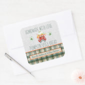 ラブパンプキパーソナライズされたントラックで手作り スクエアシール (封筒)