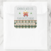 ラブパンプキパーソナライズされたントラックで手作り スクエアシール (バッグ)