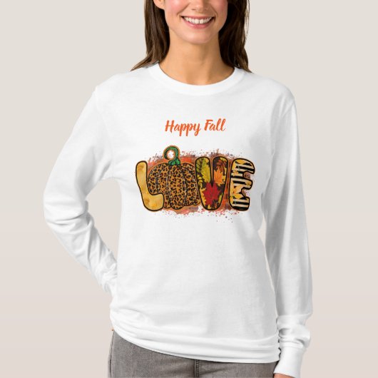 ラブパンプキンオータムカスタマイズ文字 Tシャツ (正面)