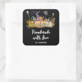 ラブパンプキン幽霊のよく出るハウス幽霊たち&こうもり スクエアシール (バッグ)