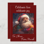 ラブパーソナライズされたお祝いクリスマスカード シーズンカード (正面/裏面)