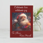 ラブパーソナライズされたお祝いクリスマスカード シーズンカード (スタンド正面)