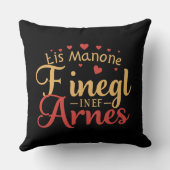 ラブパーソナライズされたタイポグラフィデザイン クッション (裏面)