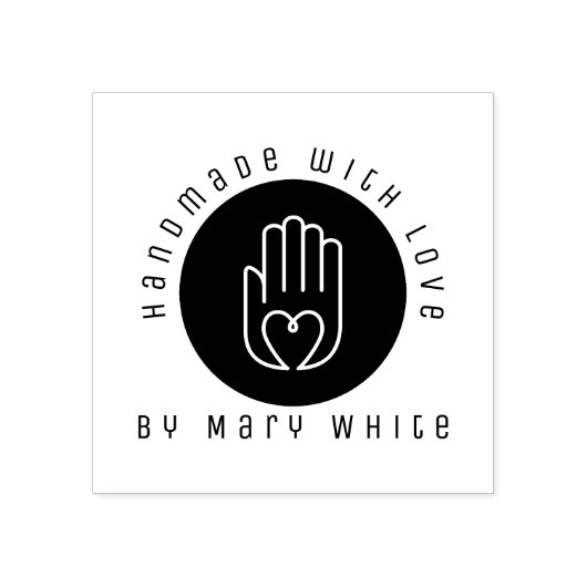 ラブパーソナライズされたハート手作り ラバースタンプ (インプリント)