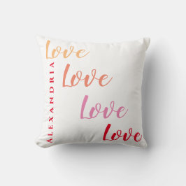 ラブパーソナライズされたミニマルタイポグラフィ クッション