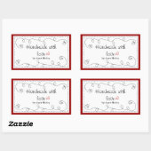 ラブパーソナライズされたラベル付き手作り 長方形シール (シート)