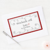 ラブパーソナライズされたラベル付き手作り 長方形シール (封筒)