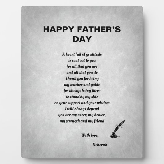 ラブパーソナライズされたリー父の日 フォトプラーク (正面)