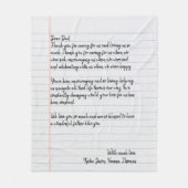 ラブパーソナライズされたレター手書きの父の日 フリースブランケット (正面)