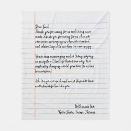 ラブパーソナライズされたレター手書きの父の日 フリースブランケット