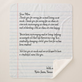 ラブパーソナライズされたレター シェルパブランケット