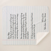 ラブパーソナライズされたレター シェルパブランケット (正面(横))