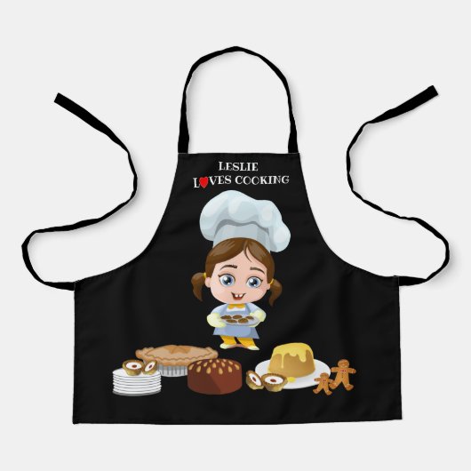 ラブパーソナライズされた料理 エプロン (正面)