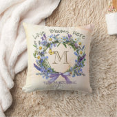 ラブパーソナライズされた開花ここフローラ装飾用クッション クッション (ブランケット)