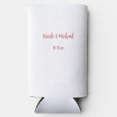 ラブパーソナライズされた開花新婦結婚のデート スリム缶クーラー (正面)