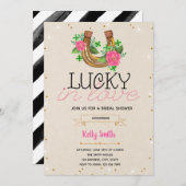 ラブパーティーの招待状にキラキラ幸運 招待状 (正面/裏面)