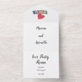 ラブパーティー オールインワン招待状 (内側)