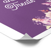 ラブパープルハロウィンスイーツとお菓子の秋 ポスター (角)